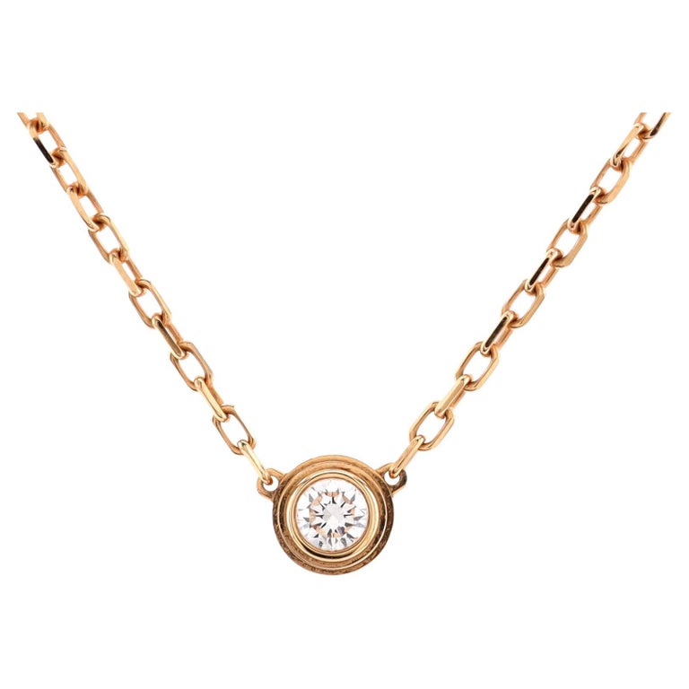 Cartier Collier pendentif D'Amour en or rose 18 carats avec diamants, petit  modèle sur 1stDibs