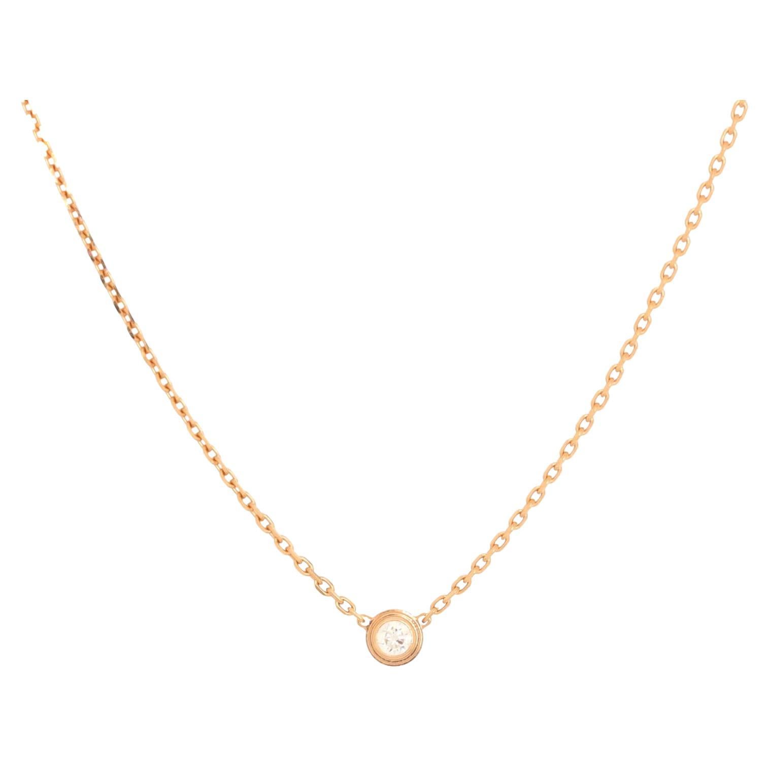 Cartier d'Amour Necklace, XS - 19K Rose Gold Chain, Necklaces - CRT96338 |  The RealReal