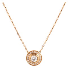 Cartier Cartier D'amour Pendant Necklace 18k Rose Gold with Pave Diamonds