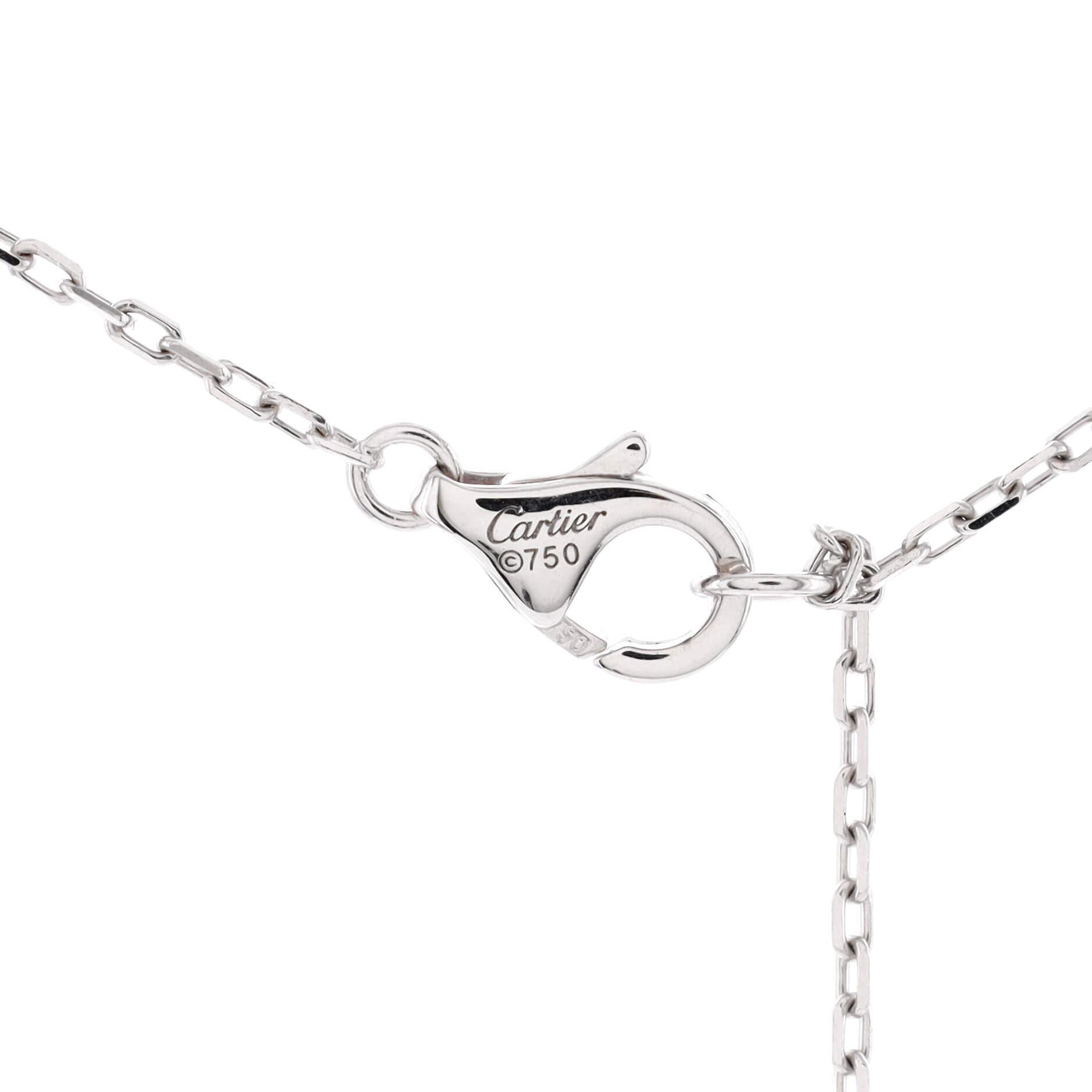 Cartier Cartier D'Amour Pendant Necklace 18k White Gold with Diamond Large In Good Condition In New York, NY