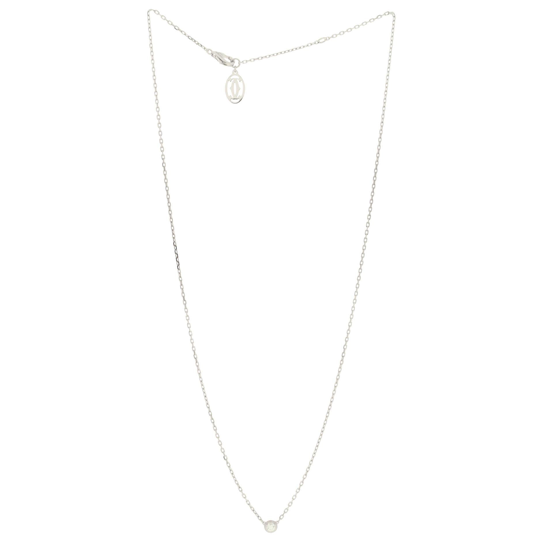 cartier small diamond necklace