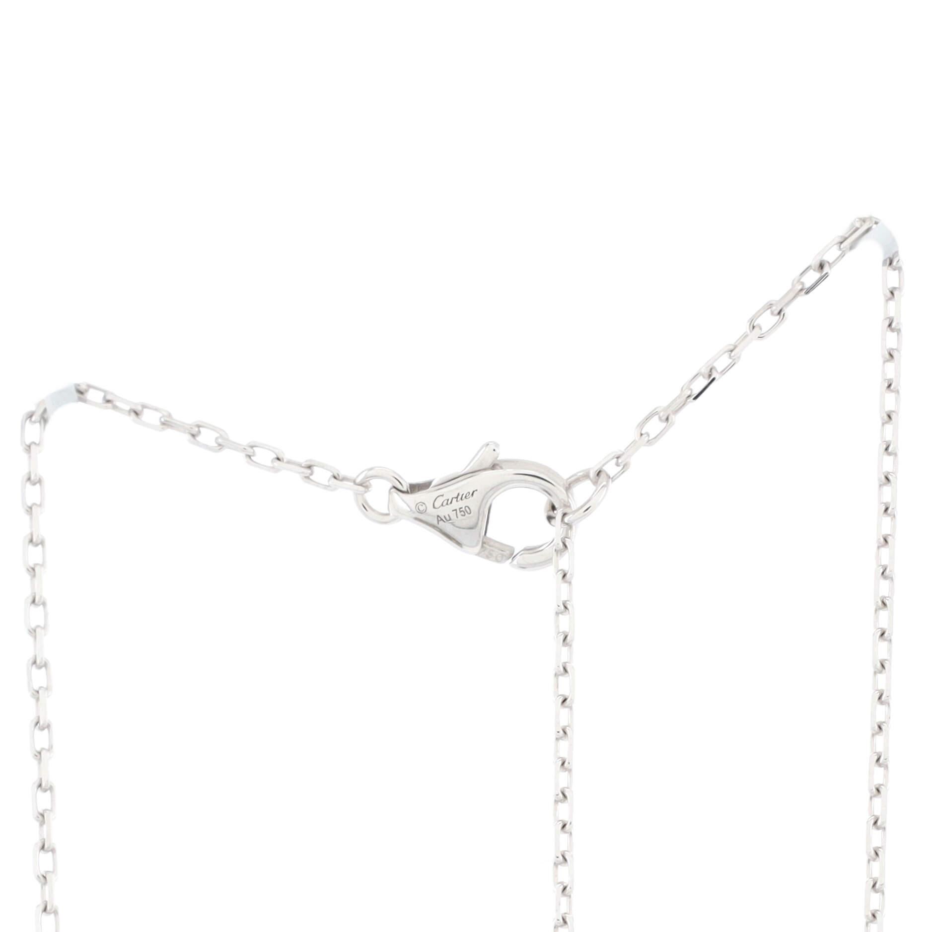 Women's or Men's Cartier Cartier D'amour Pendant Necklace 18k White Gold with Diamond Small