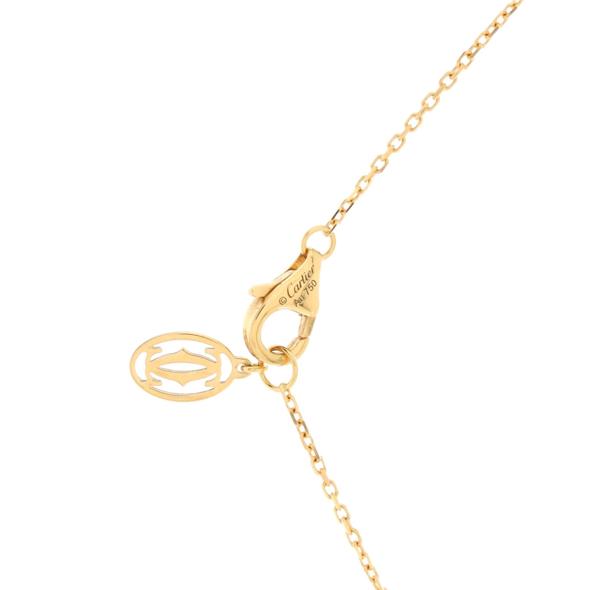 Cartier Cartier D'Amour Pendant Necklace 18K Yellow Gold and Diamond XS In Good Condition In New York, NY