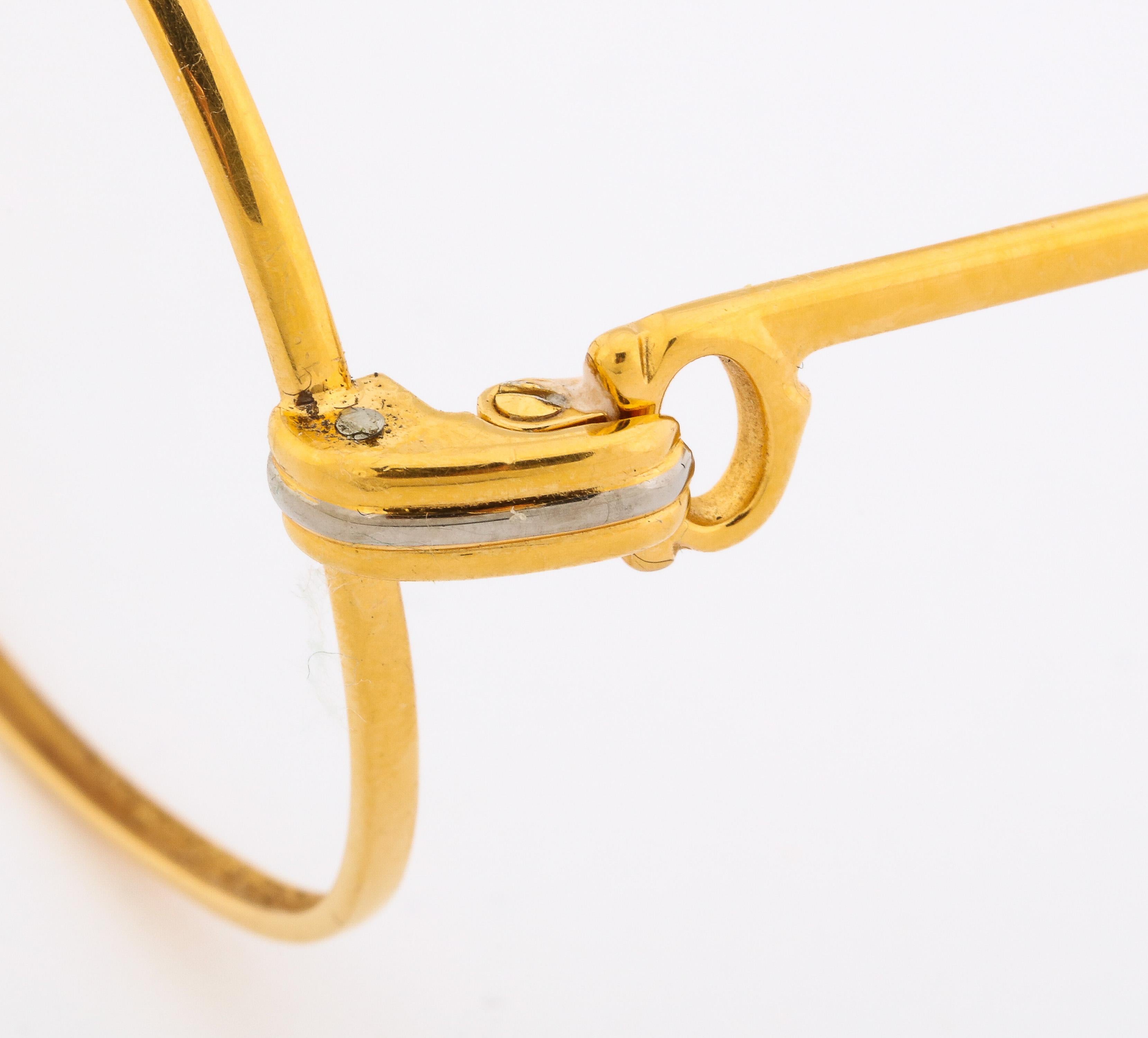 Cartier, Cartier Frames, C 1970, Gold Frames, Cartier Gold Eye Glasses, Vintage In Good Condition For Sale In New York, NY