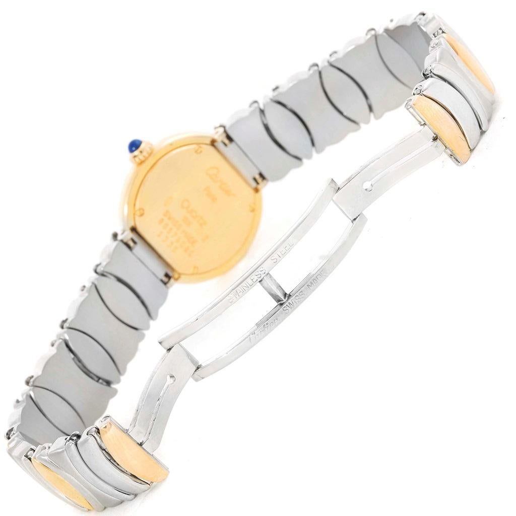 Cartier Casque Ladies Stainless Steel 18 Karat Yellow Gold Watch For Sale 4