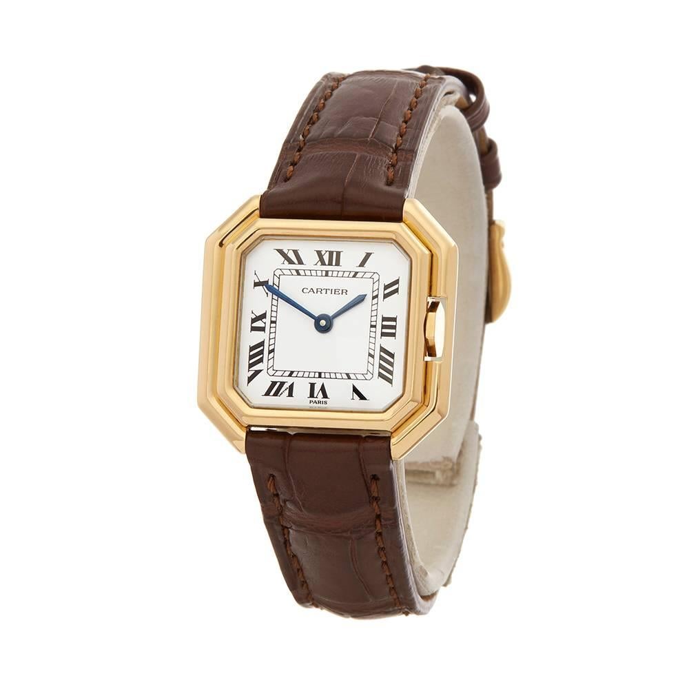 Ref: W4990
Manufacturer: Cartier
Model: Ceinture
Model Ref: 81720700
Age: 
Gender: Ladies
Complete With: Xupes Presentation Pouch
Dial: White Roman 
Glass: Sapphire Crystal
Movement: Mechanical Wind
Water Resistance: Not Recommended for Use in