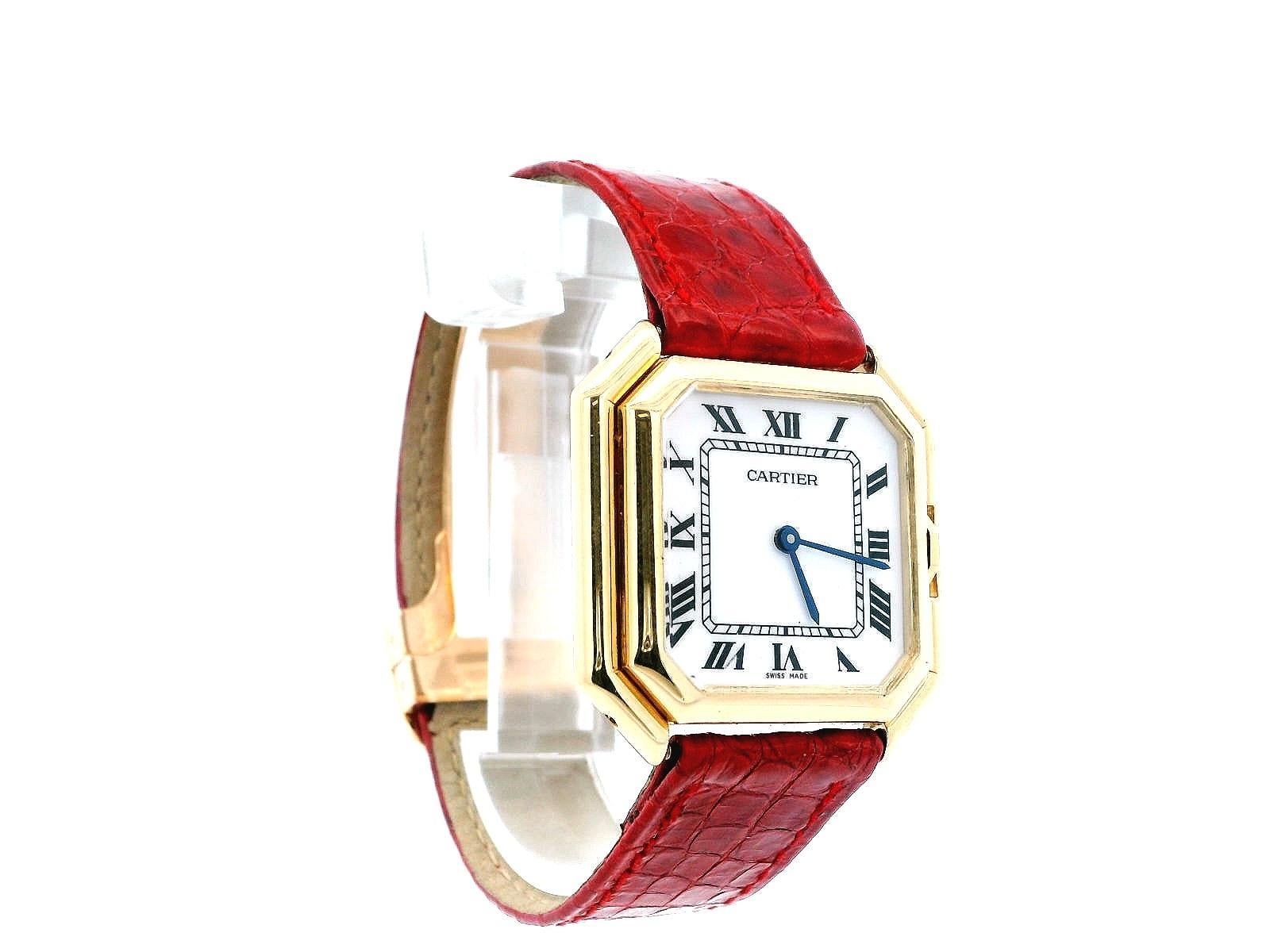 Cartier Ceinture Paris 1700 18K Yellow Gold Automatic Watch In Excellent Condition In Great Neck Plaza, NY