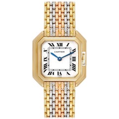 Cartier Ceinture Paris Trinity White Yellow Rose Gold Ladies Watch