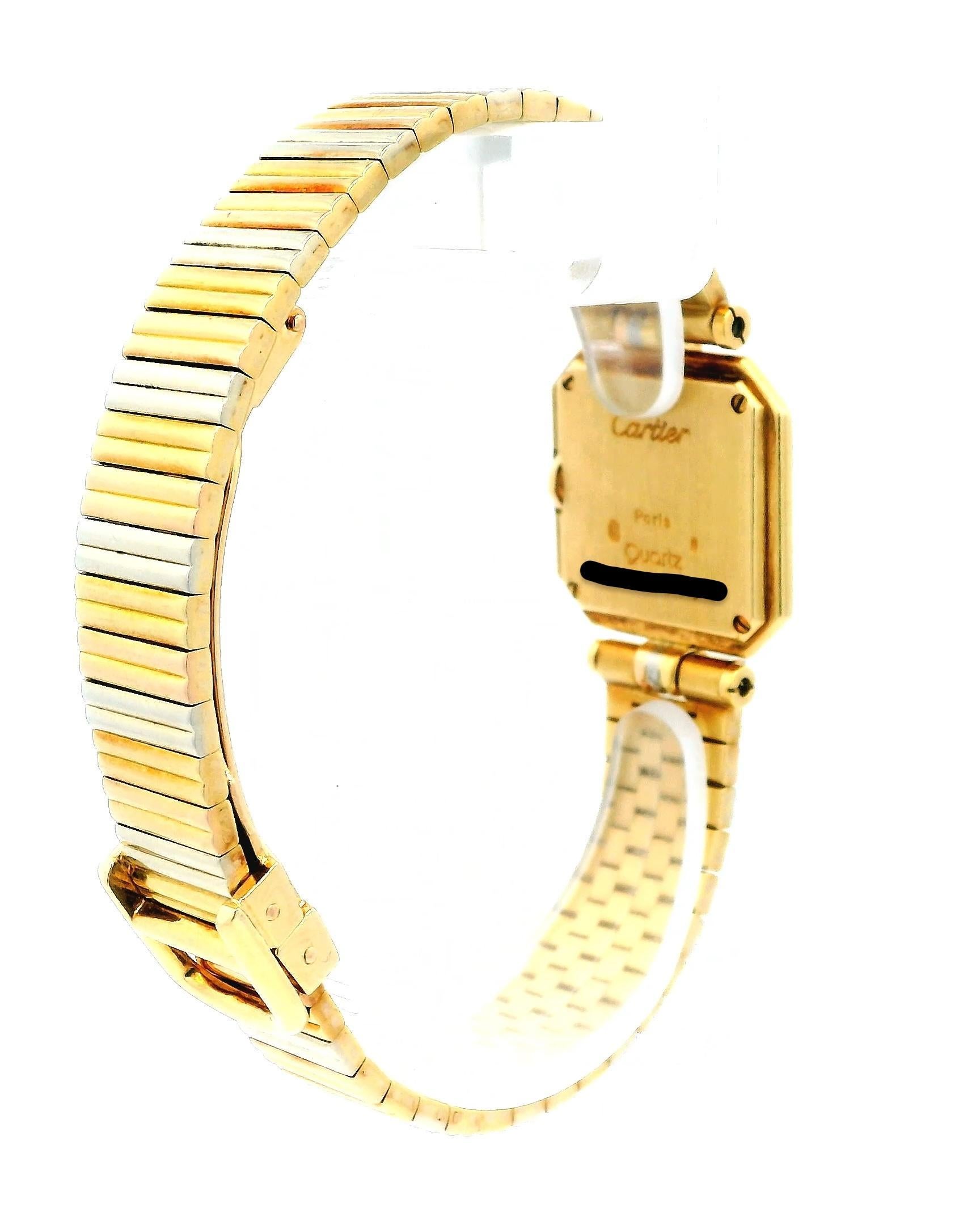 Reloj pulsera Cartier Ceinture Tricolor Reed en venta 1