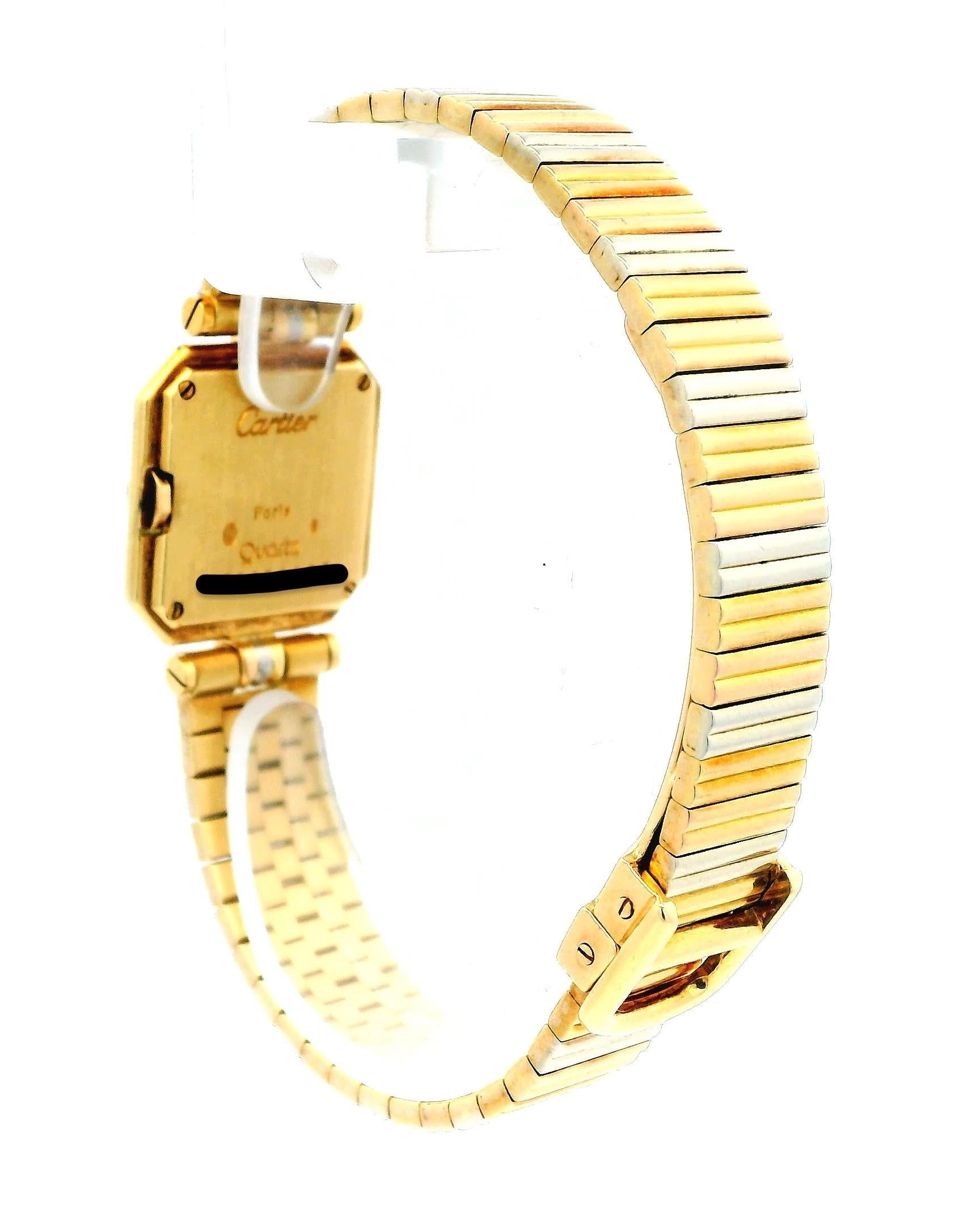 Reloj pulsera Cartier Ceinture Tricolor Reed en venta 2