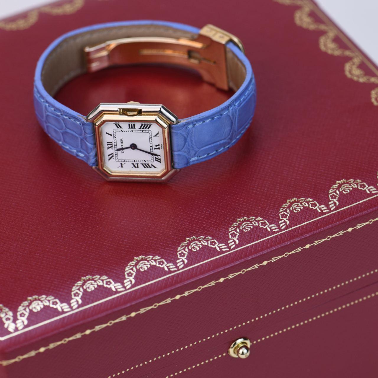 SKU CT-2502
Brand Cartier
Model Ceinture
____________________________________
Date Circa 1980
Gender Unisex / Women
Box only
____________________________________
Condition 
Case - Excellent
Bezel - Excellent
Crown - Excellent
Dial - Excellent
Glass