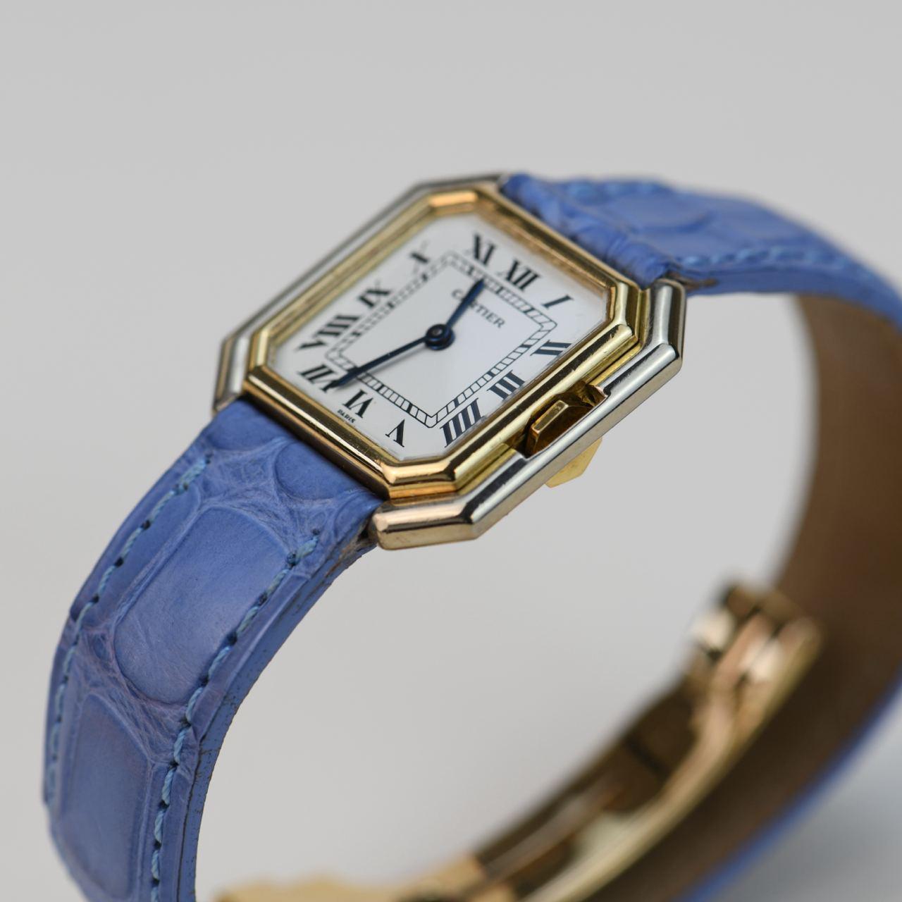 Cartier Ceinture Montre vintage à remontage manuel en or jaune 18 carats Excellent état à Banbury, GB