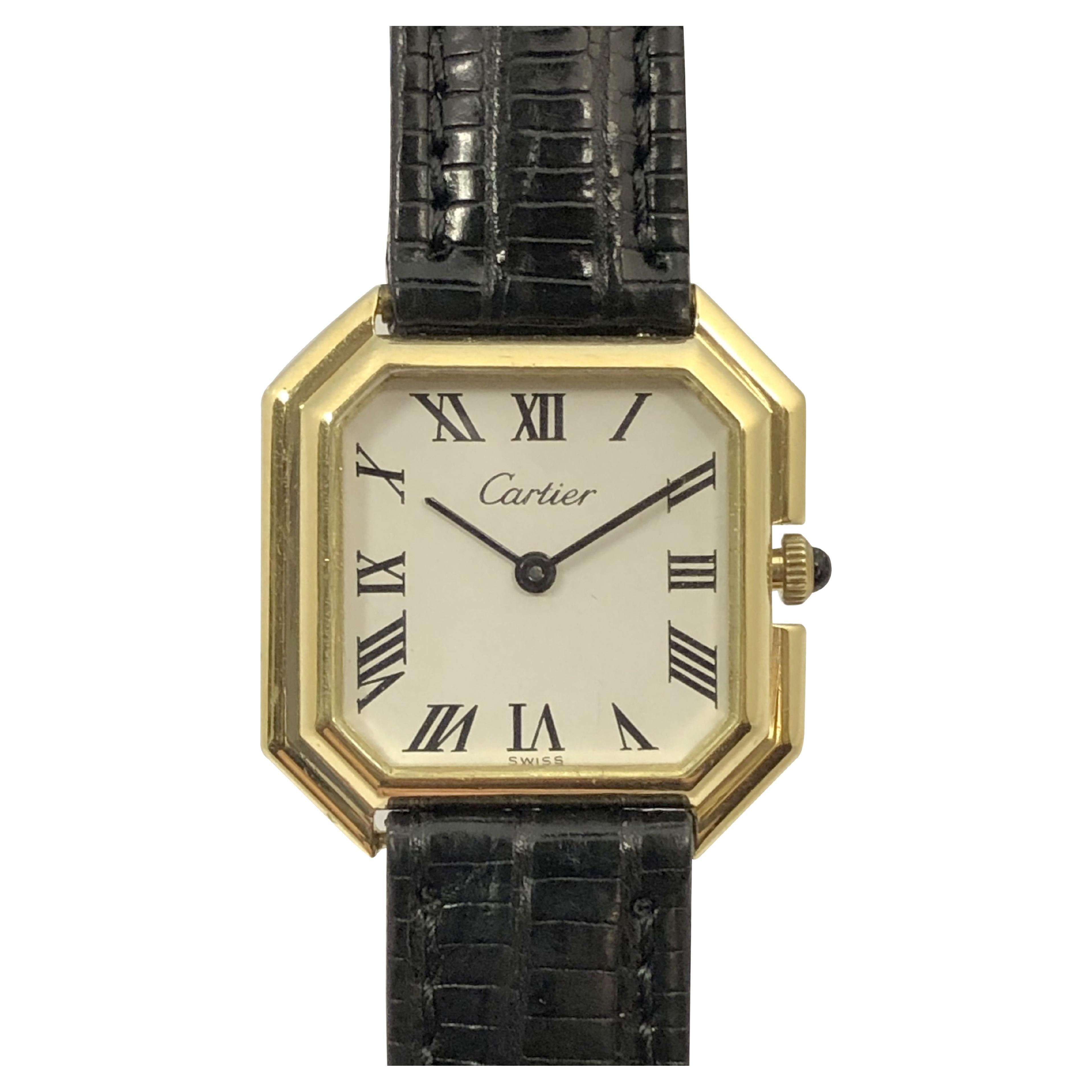 Cartier Ceinture vintage 1970s Yellow Gold Mid Size Wrist Watch