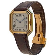 Cartier Ceinture Watch Men's Size Big Size Automatic Yellow Gold 18 Karat