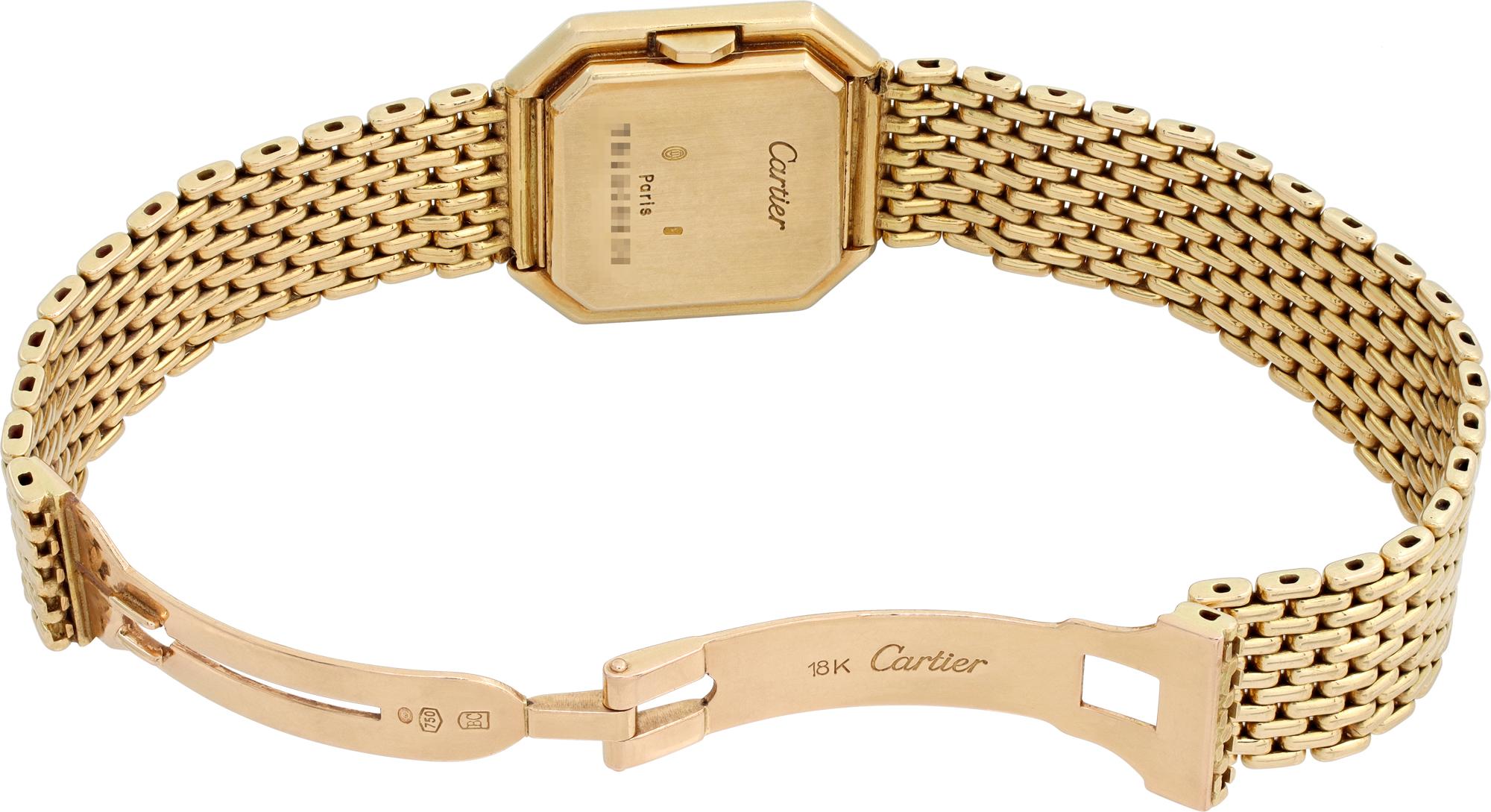 Cartier Ceinture Gelbgold Handaufzugs-Armbanduhr mit Schachtel Damen im Angebot