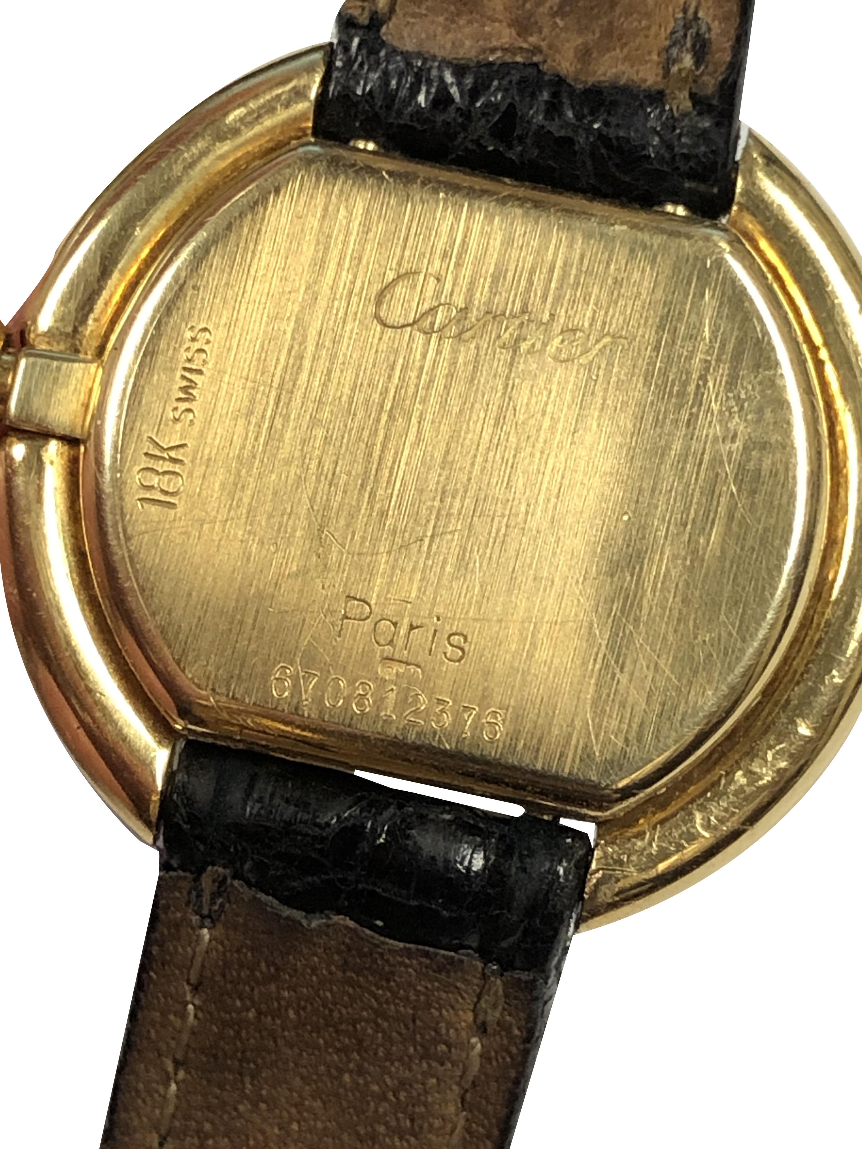 Women's Cartier Centure Ladies Vintage Yellow Gold Mechanical Wristwatch