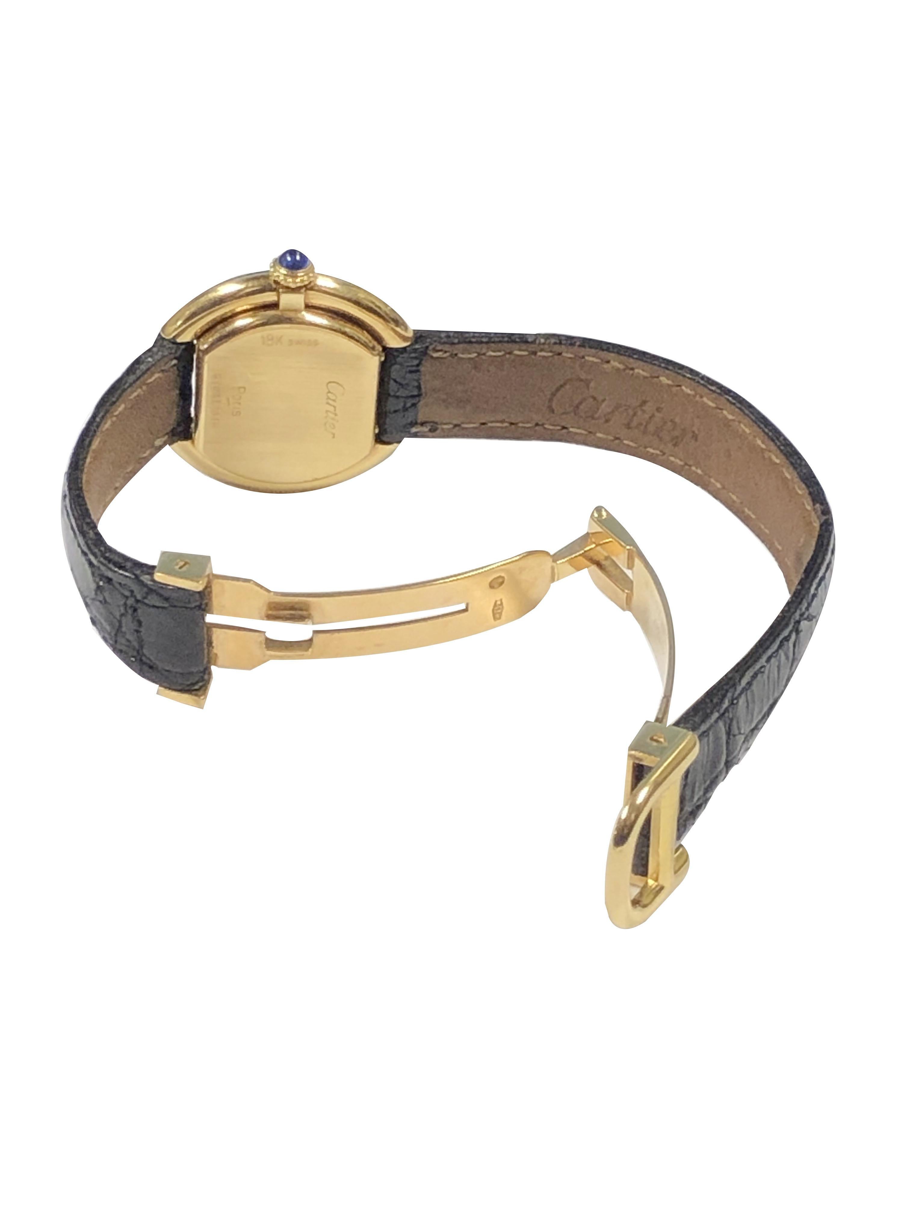 Cartier Centure Ladies Vintage Yellow Gold Mechanical Wristwatch 1