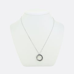 Cartier Ceramic and Diamond Trinity Necklace