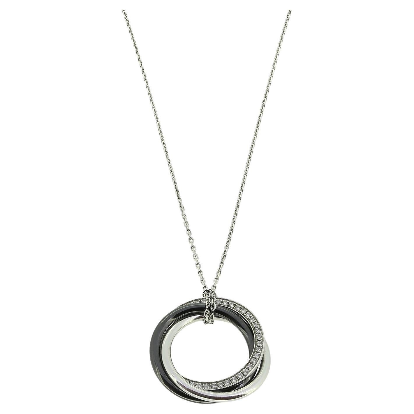 Collier de la Trinité en céramique et diamants de Cartier en vente
