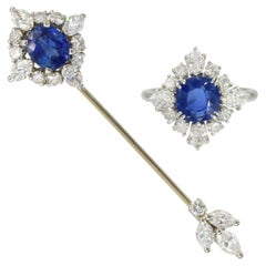 Cartier Sapphire and Diamond Jabot and Ring