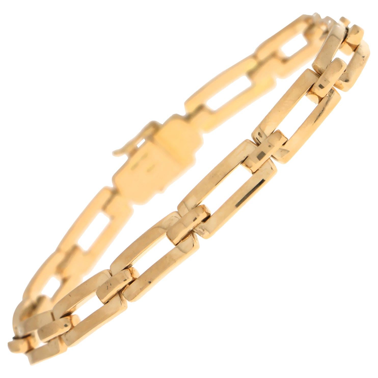 Cartier Chain Link Bracelet in Solid 18 Karat Yellow Gold