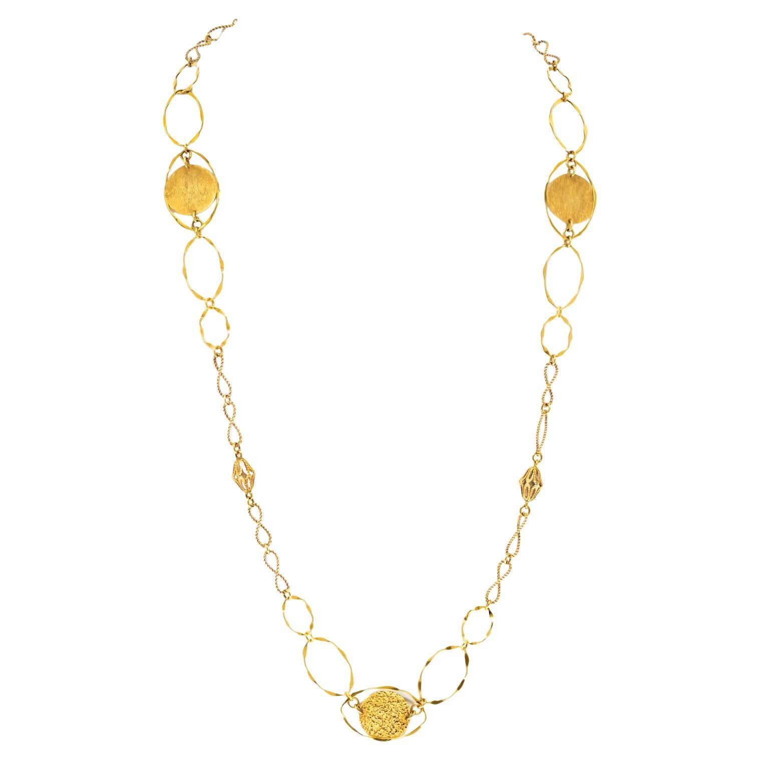 Cartier Chain 34 Inch Vintage 1970's Twist Link Necklace