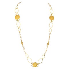 Cartier Chain 34 Inch Vintage 1970's Twist Link Necklace