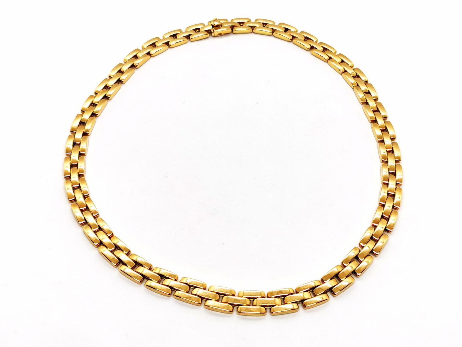 Cartier Kette Halskette Maille panthère Gelbgold im Zustand „Hervorragend“ in PARIS, FR