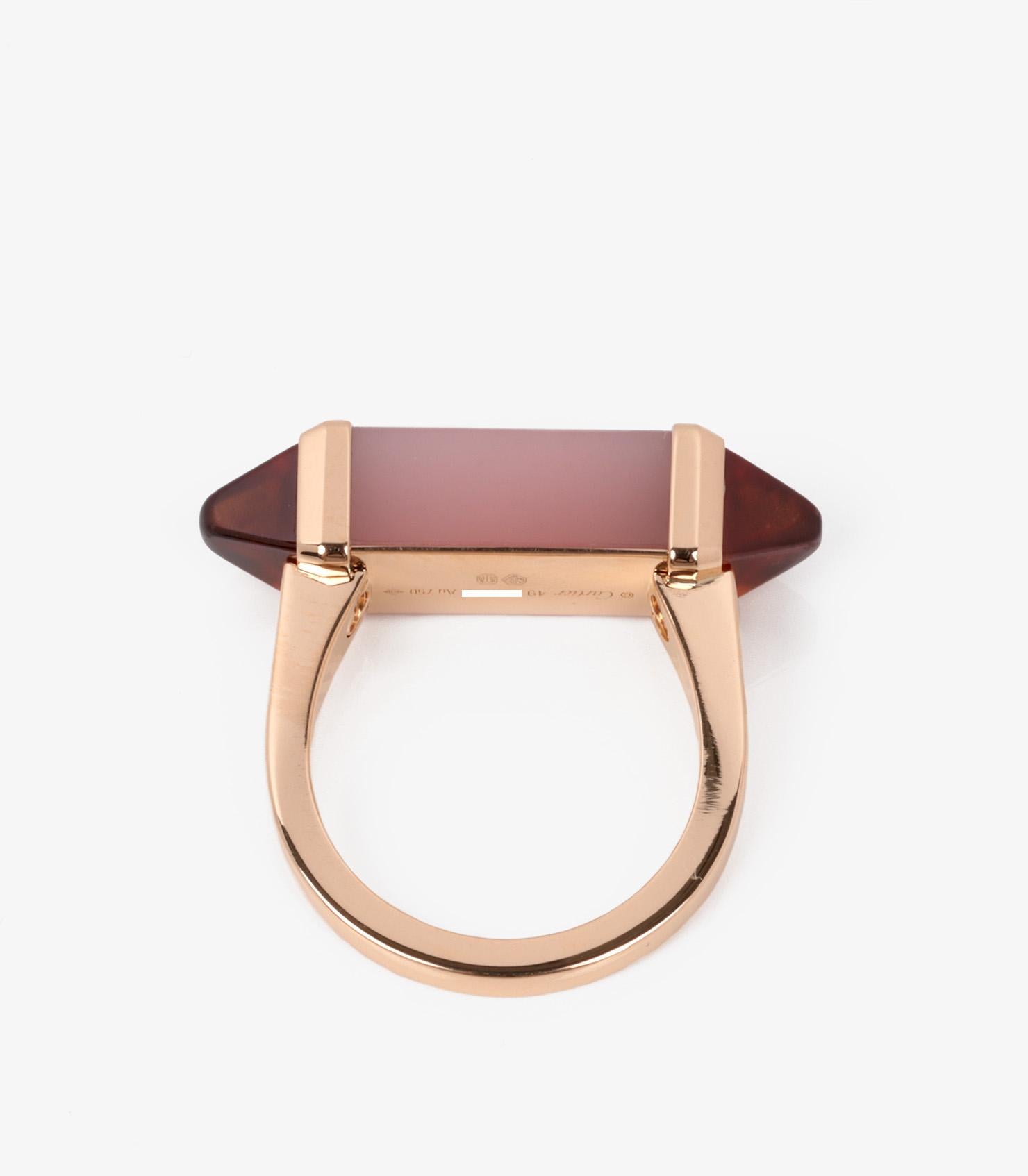 Cartier Chalcedony And Garnet 18ct Rose Gold Les Berlingots Ring 2