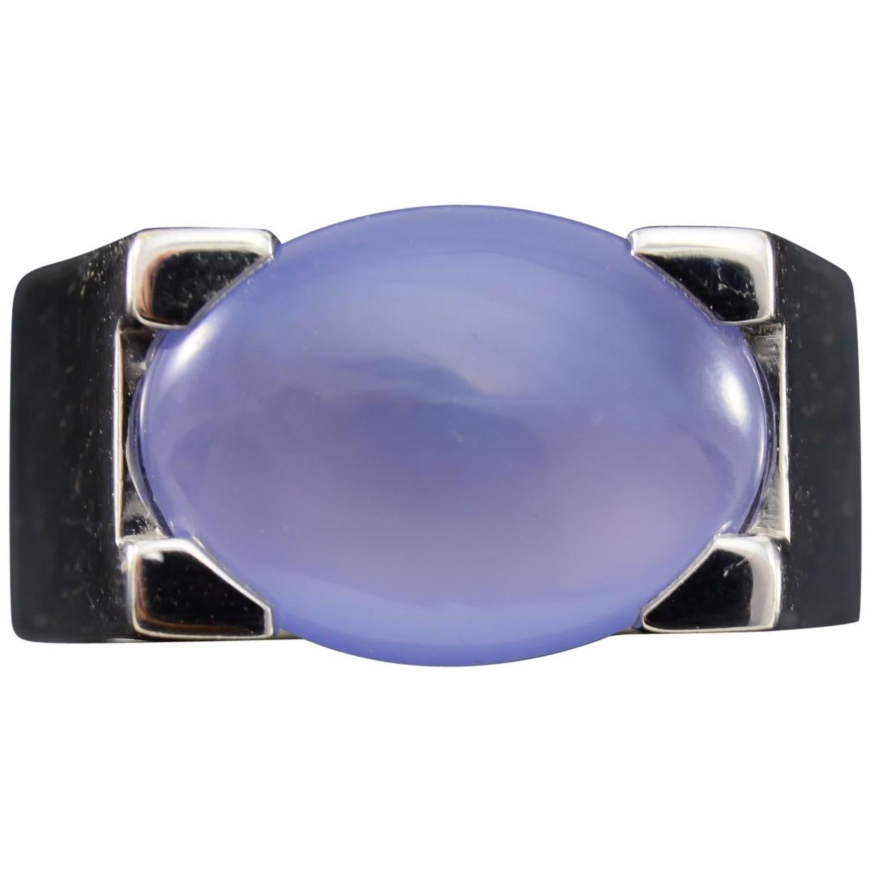 Cartier Chalcedony Ring White Gold