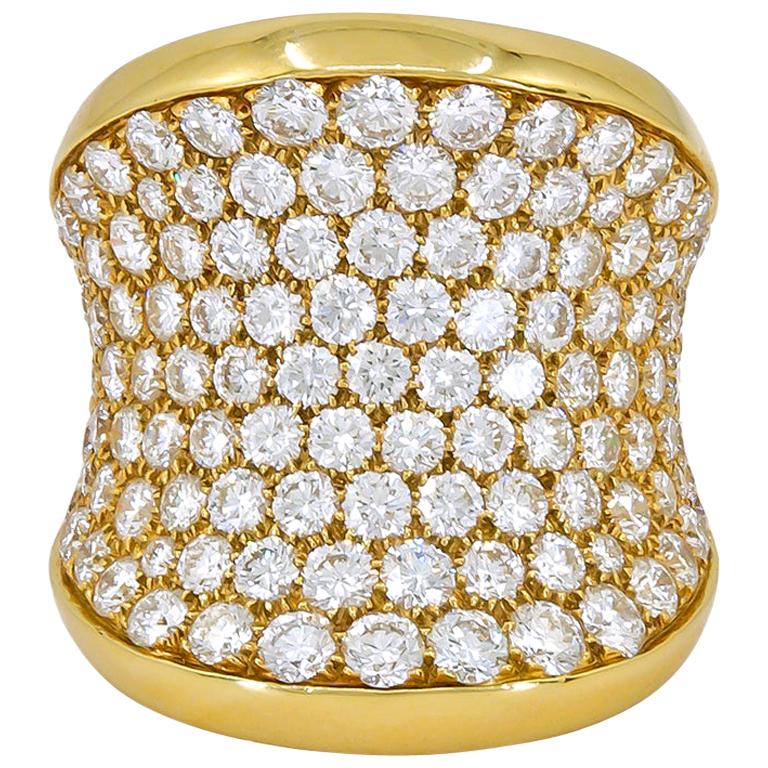 Cartier Chalice Diamond Ring Gold For Sale