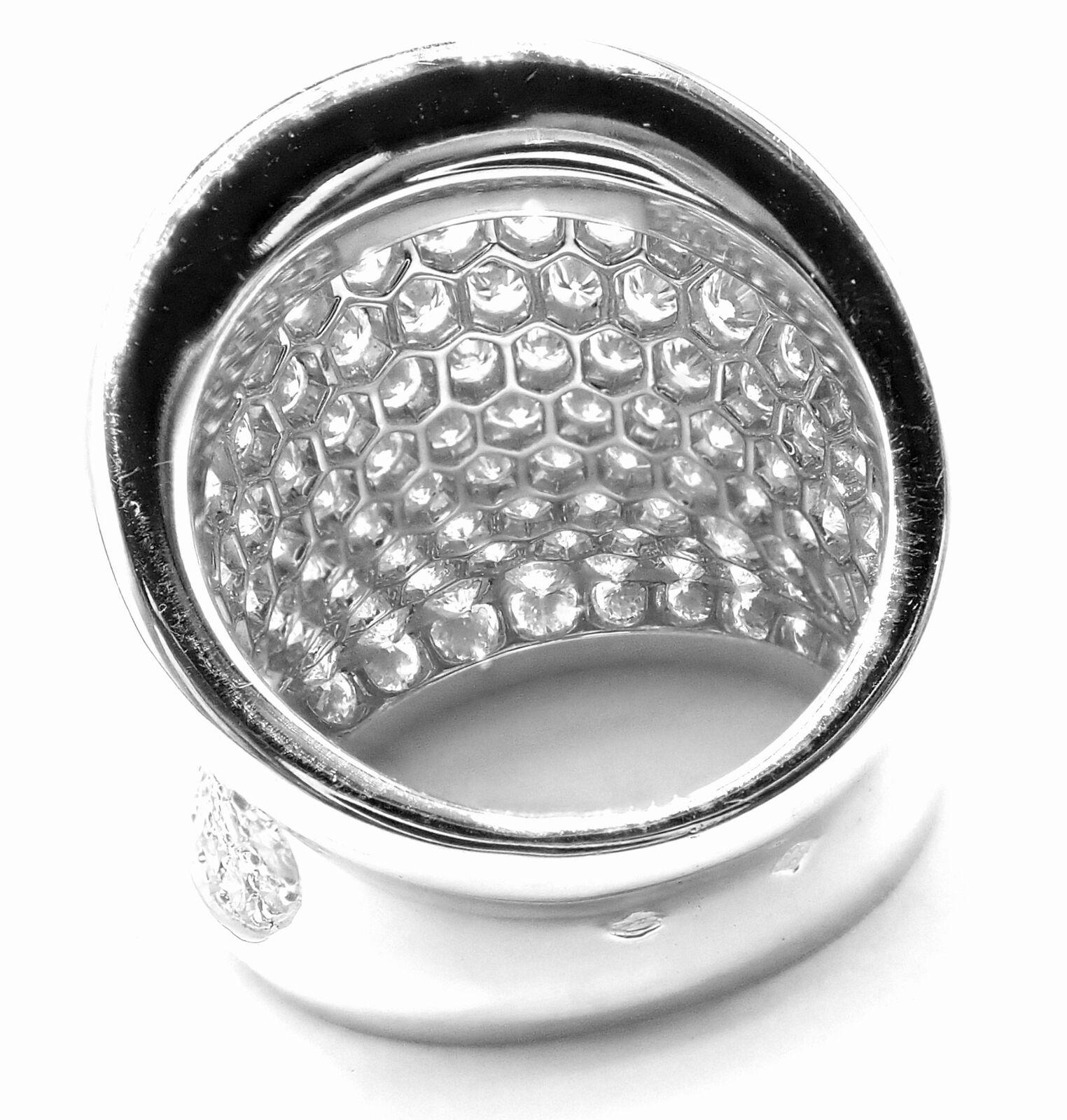 Brilliant Cut Cartier Chalice Large Diamond White Gold Cocktail Ring For Sale