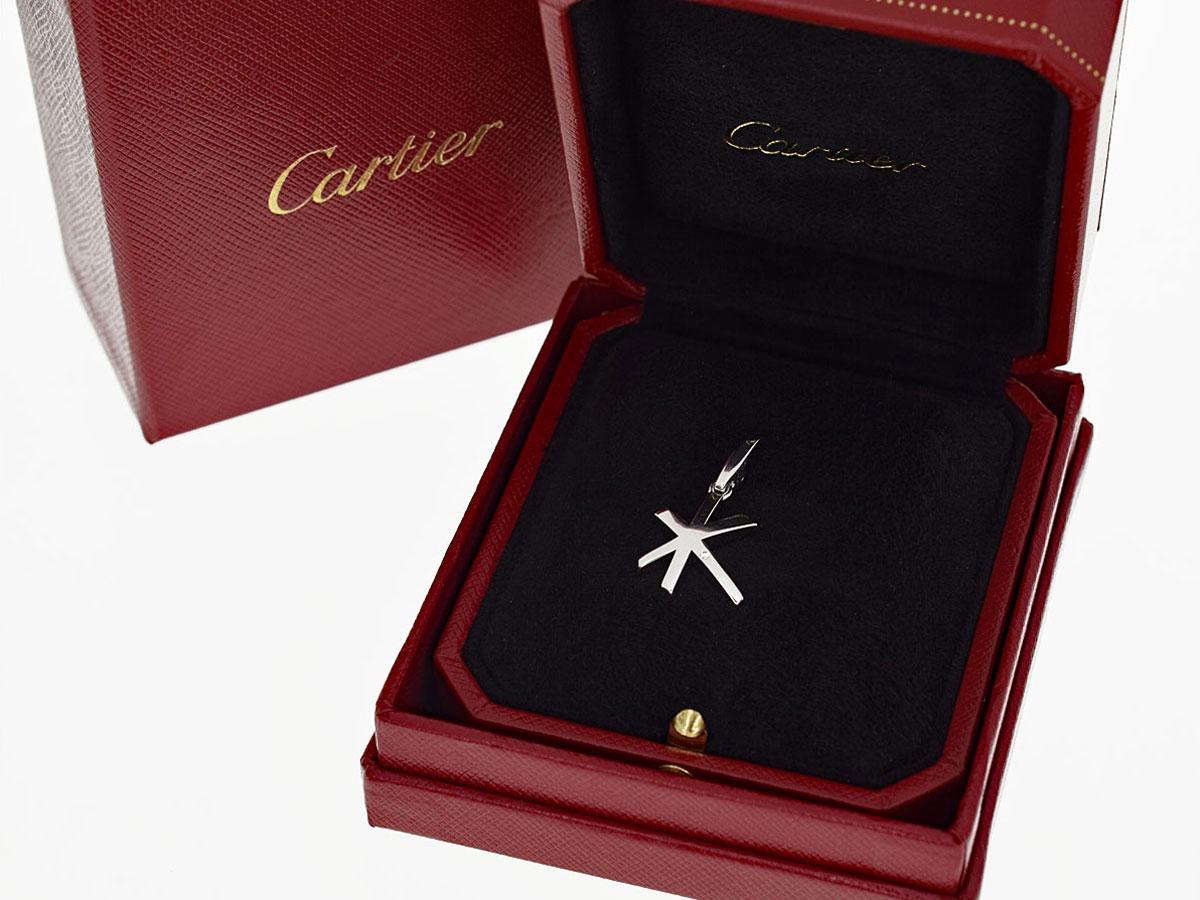 Women's Cartier Champs Elysees Limited Diamond 18 Karat White Gold Star Shaped Charm