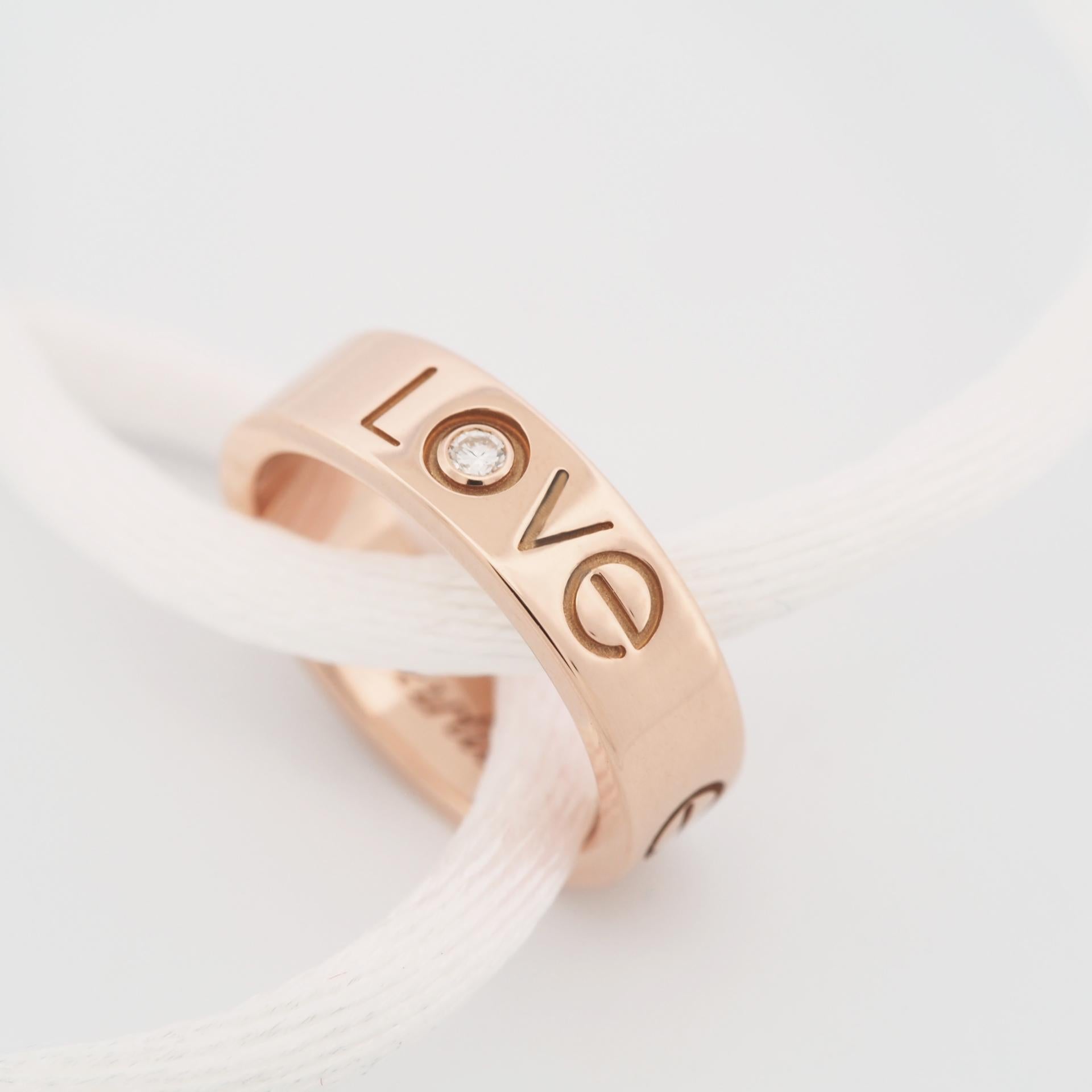 Cartier Charity Love Armband aus Roségold mit 1P Diamanten im Zustand „Gut“ in Kobe, Hyogo