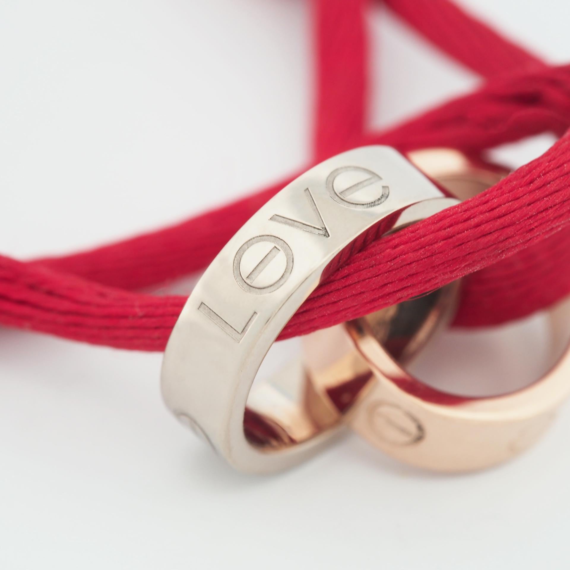 Women's or Men's Cartier Charity Love Bracelet Rose & White Gold