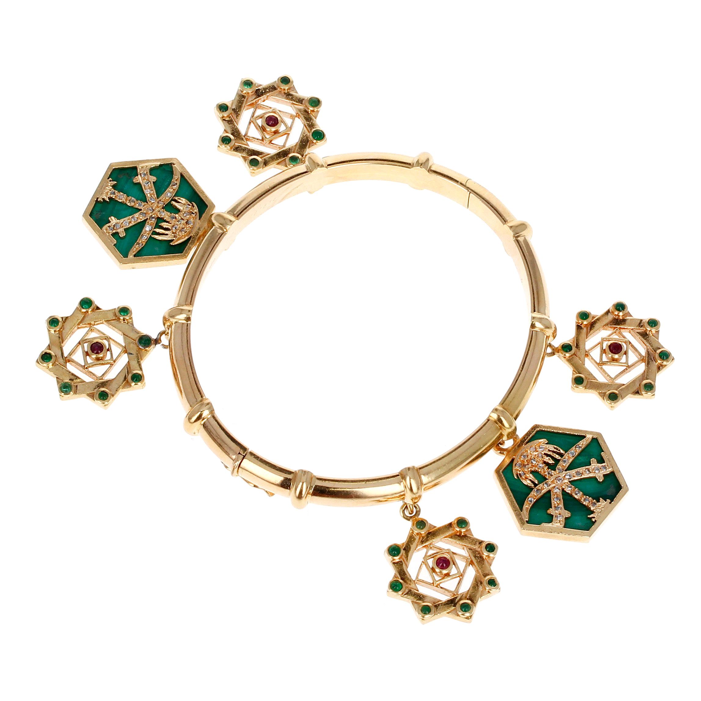 CARTIER Gold Charm Bracelet with Baby Carriage Charm at 1stDibs