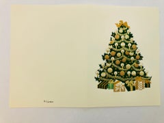 Cartier Christmas Tree Design Card and Envelope Set Luxury Season's Greetings