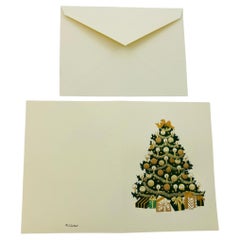 Set di biglietti e buste con design ad albero di Natale di Cartier