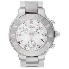 Cartier Chronoscaph 21 2424 Stainless Steel Quartz Watch