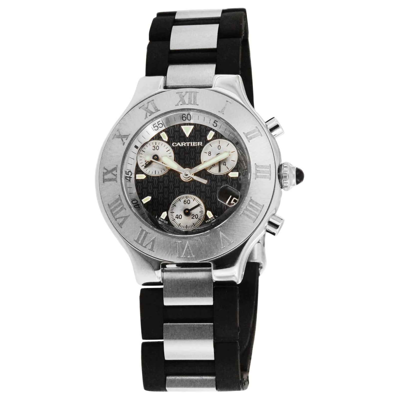 Cartier 21 Chronoscaph 2 For Sale on 1stDibs cartier