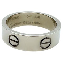 Retro Cartier Circa 1996 Love Band Ring in 18k White Gold 5 mm