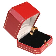 Cartier 18K Gold Citrine Ring. Square Cut Natural Citrine Ring Signed 5mm Bezel