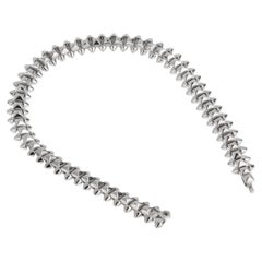 Cartier Clash de Cartier 18K White Gold Flexible Medium Bracelet, Size 19