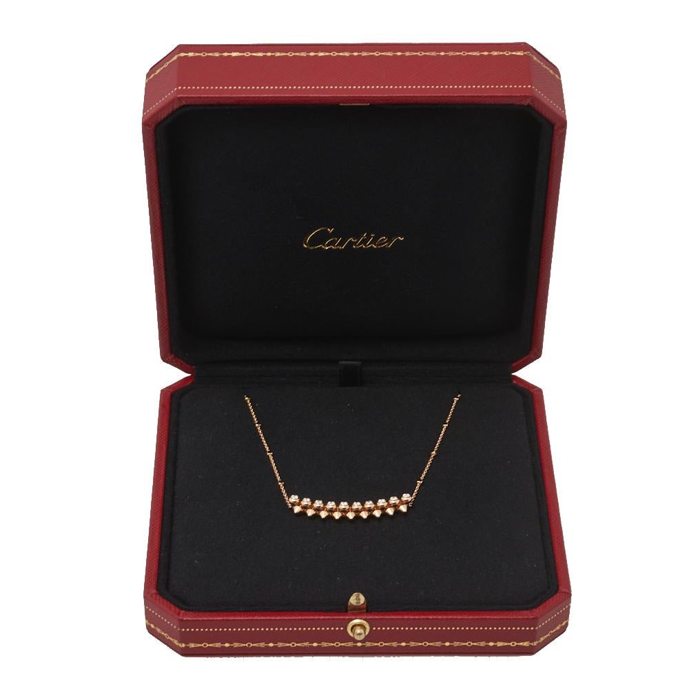 Contemporary Cartier Clash de Cartier Diamond 18K Rose Gold Necklace