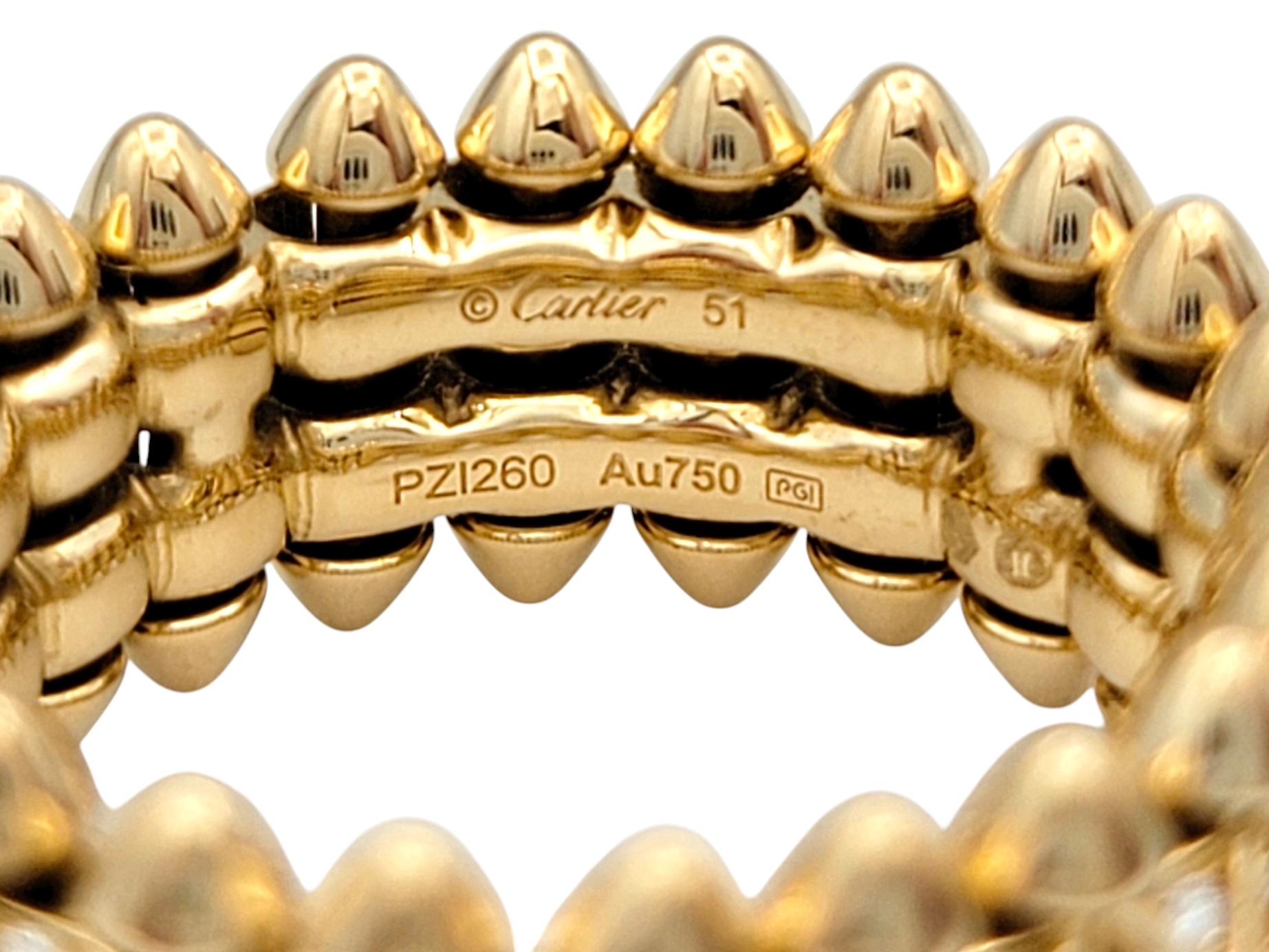 Cartier 'Clash De Cartier' Double Row Diamond Band Ring in 18 Karat Rose Gold In Good Condition For Sale In Scottsdale, AZ