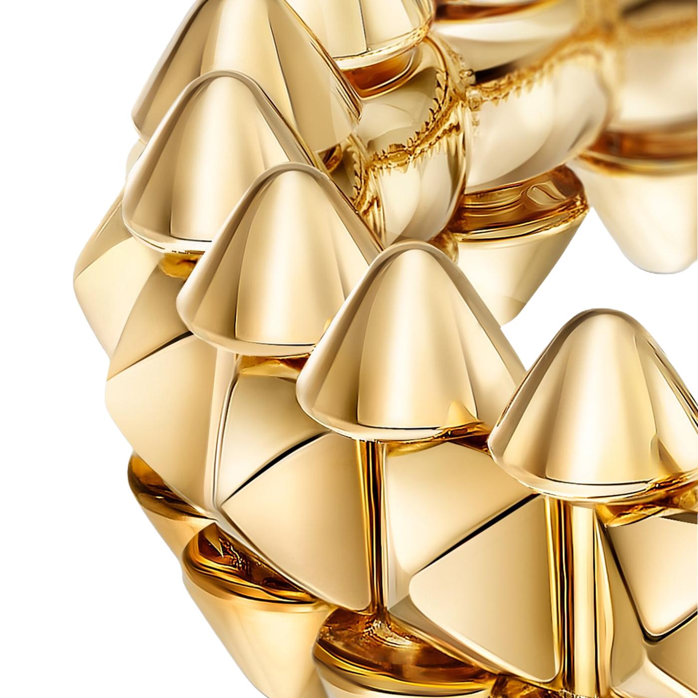 Modernist Cartier Clash De Cartier Ring Small Model 18K Yellow Gold Size 51 For Sale