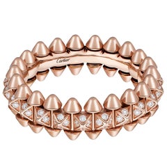 Cartier Clash De Cartier Kleines Modell Paved Diamonds Ring 18K Rose Gold Größe 58