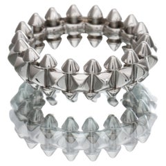 Cartier Clash, bague en or blanc de taille moyenne O 55, boîte et certificat