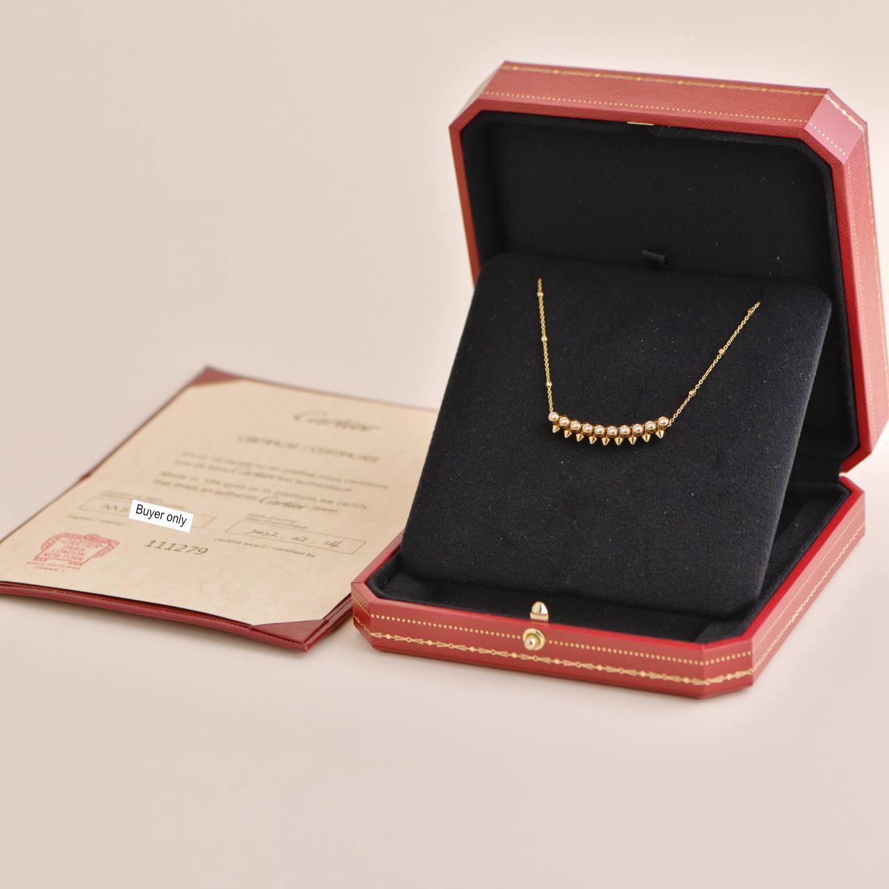 SKU CT-1953
Brand Cartier
Model B3040900
Date Circa 2022
Serial No.   MS****
__________________________________
RRP: £6,750 incl. VAT/ €7 600 incl. VAT / $7,050
Metal 18k Rose Gold
Weight:  Approx 8.4 grams
Adjustable chain length: