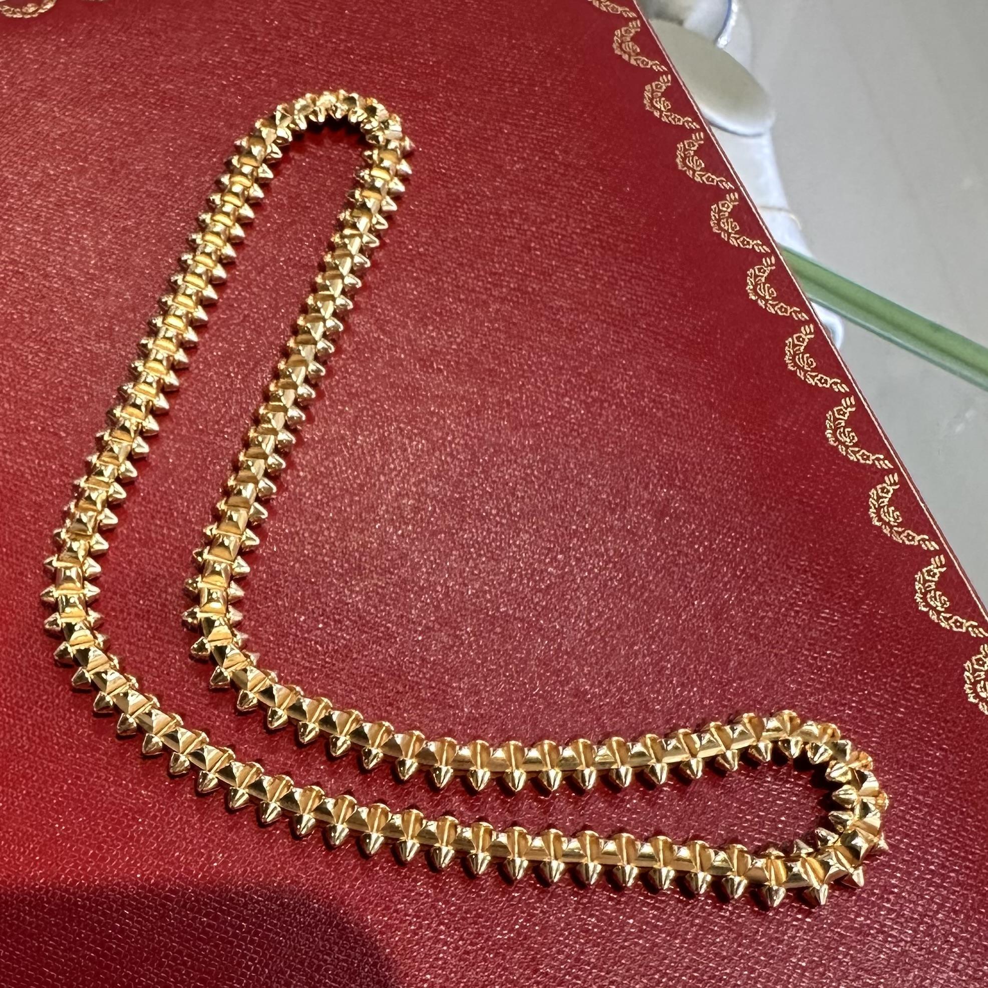 Cartier Clash Halskette Flexibles Medium Modell in 18k Roségold, 2023 Papiere im Zustand „Hervorragend“ in Miami, FL